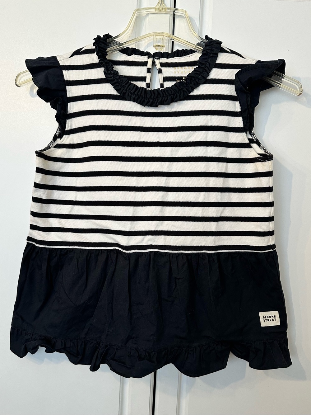 Kate Spade Broome Street striped peplum top